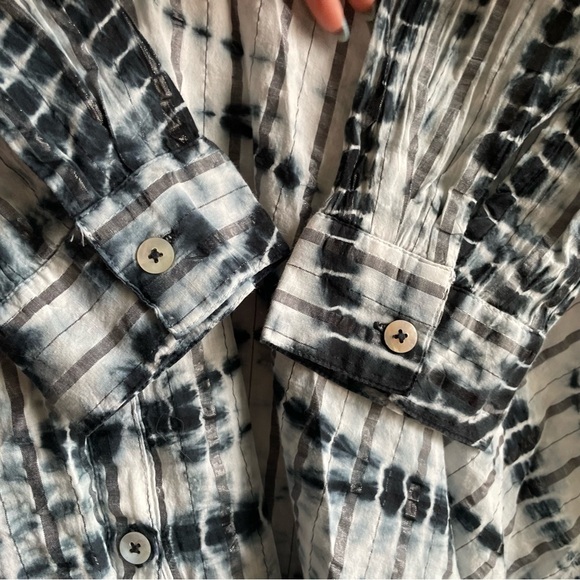 Navy Tie‎ Dye Fairy Hem Tunic whimsical boho handkerchief Whimsigoth XL - Picture 6 of 14